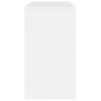 Scrivania Cassetto Bianco Lucido 100x40x73cm Legno Multistrato