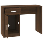 Scrivania Cassetto rovere marrone 100x40x73cm Legno Multistrato