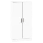 Scarpiera Bianco Lucido 55x35x108 cm in Legno Multistrato