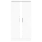 Scarpiera Bianco Lucido 55x35x108 cm in Legno Multistrato