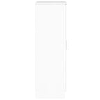 Scarpiera Bianco Lucido 55x35x108 cm in Legno Multistrato