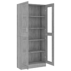 Mobile Vetrina Grigio Sonoma 82,5x30,5x185 Legno Multistrato