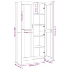 Mobile Vetrina Grigio Sonoma 82,5x30,5x185 Legno Multistrato