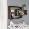 Mensola a Muro Rovere Fumo 104x20x58,5 cm Legno Multistrato