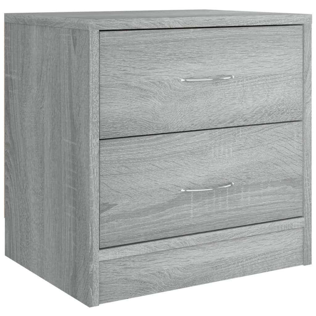 Comodini 2pz Grigio Sonoma 40x30x40 cm in Truciolato