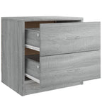 Comodini 2pz Grigio Sonoma 40x30x40 cm in Truciolato
