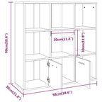 Libreria Grigio Sonoma 98x30x98 cm