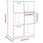 Mobile Contenitore in Rovere Fumo 60x29,5x90 cm