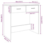 Scrivania Grigio Sonoma 80x40x75 cm in Legno Multistrato