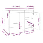 Scrivania Grigio Sonoma 100x50x76 cm in Legno Multistrato