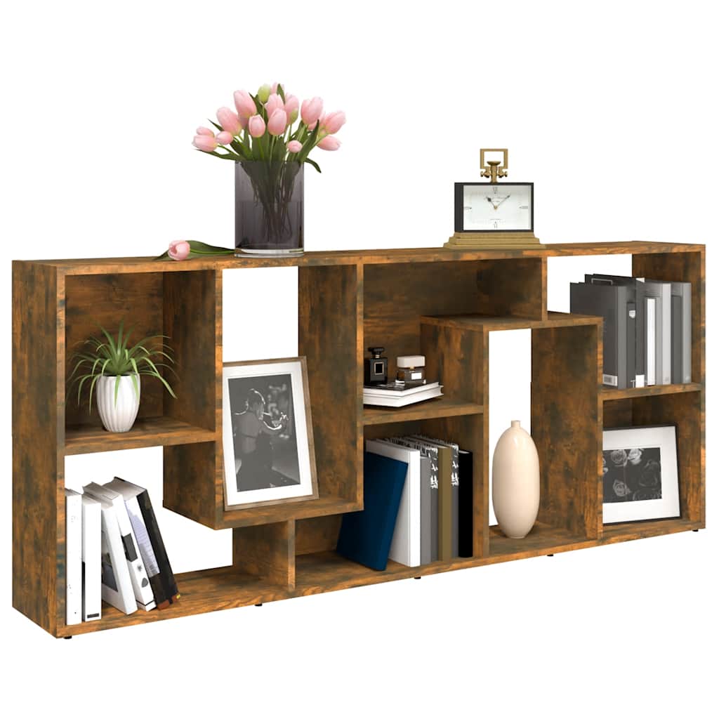 Libreria Rovere Fumo 67x24x161 cm in Legno Multistrato