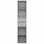 Libreria Grigio Sonoma 36x30x171 cm in Legno Multistrato