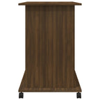 Scrivania Computer Rovere Marrone 80x50x75 cm Legno Multistrato