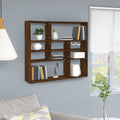 Scaffale a Parete Rovere Marrone 90x16x78 cm Legno Multistrato