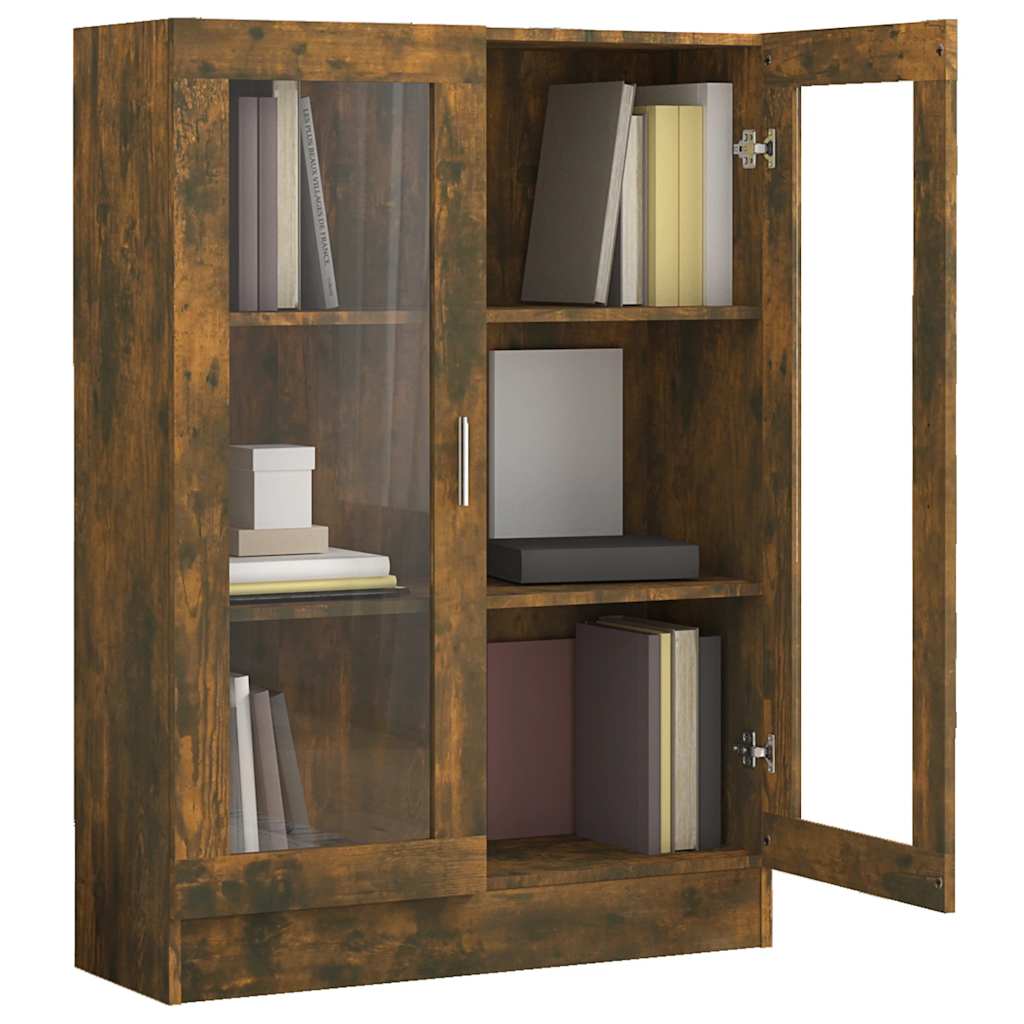 Mobile Vetrina Rovere Fumo 82,5x30,5x115cm in Legno Multistrato