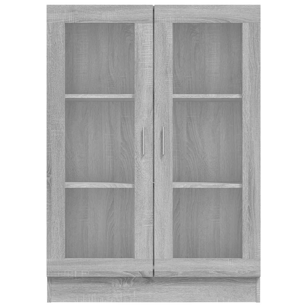 Mobile Vetrina Grigio Sonoma 82,5x30,5x115 cm Legno Multistrato