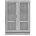 Mobile Vetrina Grigio Sonoma 82,5x30,5x115 cm Legno Multistrato