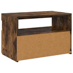 Mobile Porta TV con Luci LED Rovere Fumo 60x35x40 cm