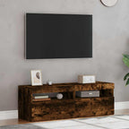 Mobili Porta TV con Luci LED 2 pz Rovere Fumo 60x35x40 cm