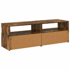 Mobili Porta TV con Luci LED 2 pz Rovere Fumo 60x35x40 cm