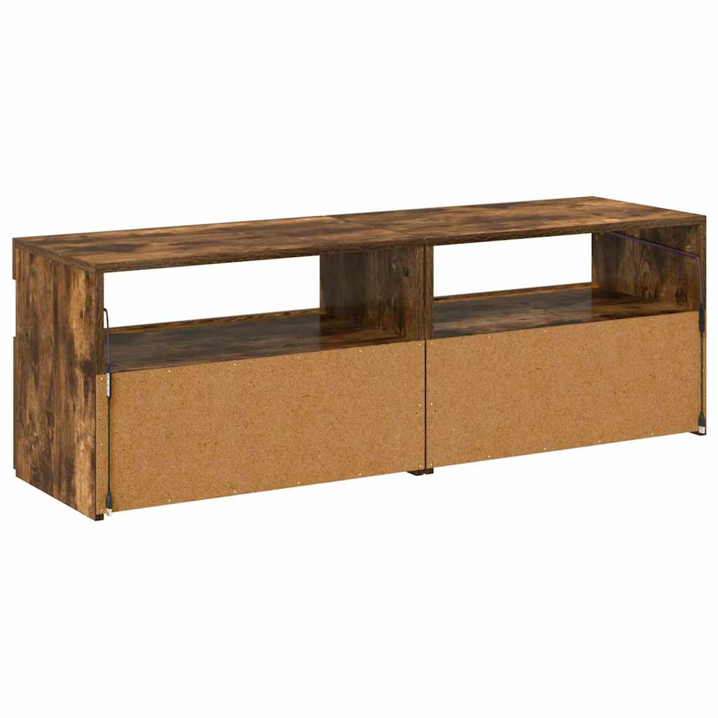 Mobili Porta TV con Luci LED 2 pz Rovere Fumo 60x35x40 cm