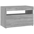 Mobile Porta TV con Luci LED Grigio Sonoma 60x35x40 cm