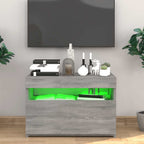 Mobile Porta TV con Luci LED Grigio Sonoma 60x35x40 cm