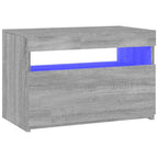Mobile Porta TV con Luci LED Grigio Sonoma 60x35x40 cm