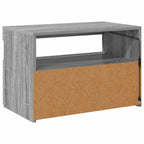 Mobile Porta TV con Luci LED Grigio Sonoma 60x35x40 cm