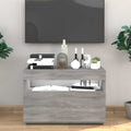 Mobile Porta TV con Luci LED Grigio Sonoma 60x35x40 cm