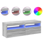 Mobili TV con Luci LED 2 pz Grigio Sonoma 60x35x40 cm