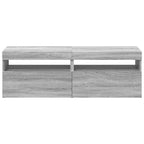 Mobili TV con Luci LED 2 pz Grigio Sonoma 60x35x40 cm