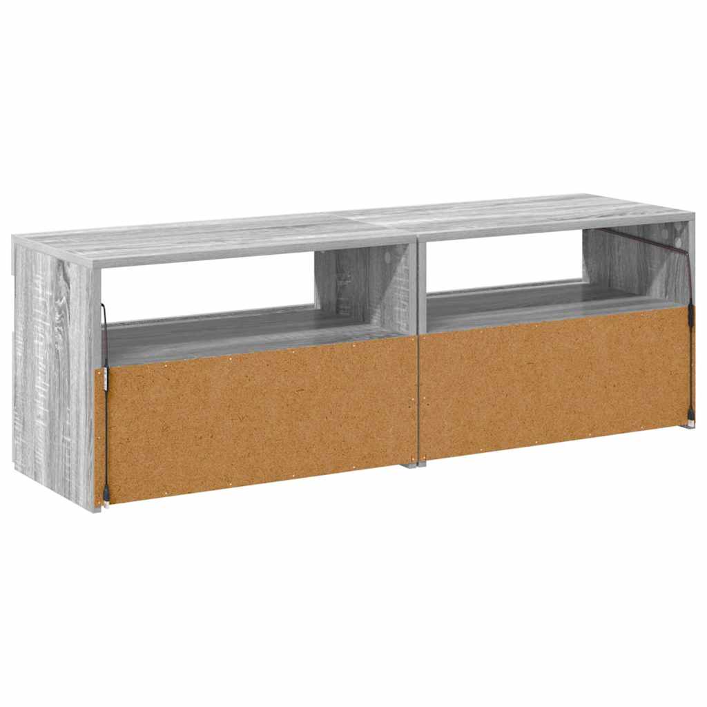 Mobili TV con Luci LED 2 pz Grigio Sonoma 60x35x40 cm