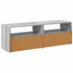 Mobili TV con Luci LED 2 pz Grigio Sonoma 60x35x40 cm
