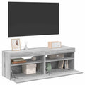 Mobili TV con Luci LED 2 pz Grigio Sonoma 60x35x40 cm