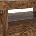 Mobile Porta TV con Luci LED Rovere Fumo 120x35x40 cm