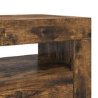 Mobile Porta TV con Luci LED Rovere Fumo 120x35x40 cm