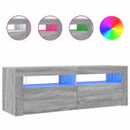 Mobile Porta TV con Luci LED Grigio Sonoma 120x35x40 cmcm