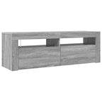 Mobile Porta TV con Luci LED Grigio Sonoma 120x35x40 cmcm