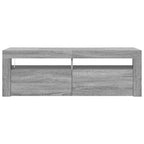 Mobile Porta TV con Luci LED Grigio Sonoma 120x35x40 cmcm