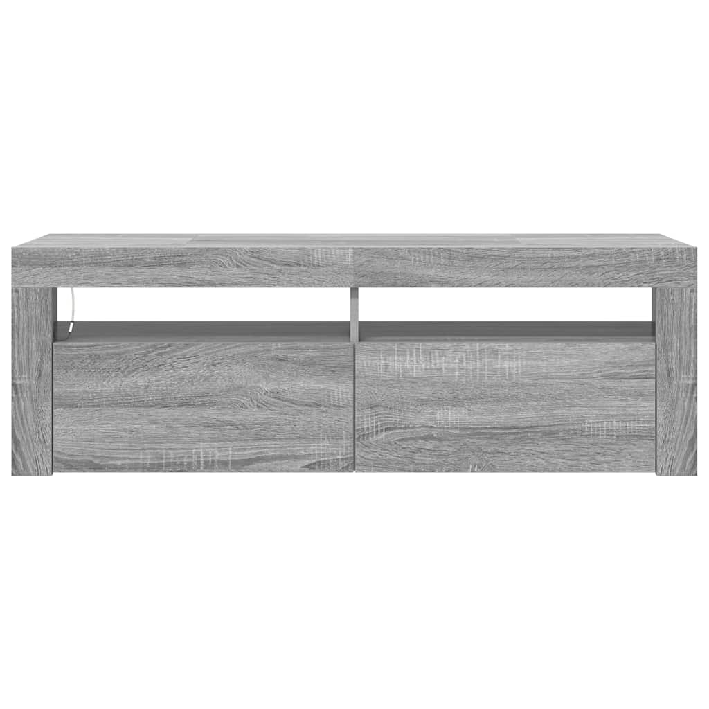 Mobile Porta TV con Luci LED Grigio Sonoma 120x35x40 cmcm