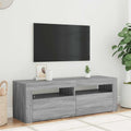 Mobile Porta TV con Luci LED Grigio Sonoma 120x35x40 cmcm