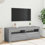 Mobile Porta TV con Luci LED Grigio Sonoma 120x35x40 cmcm