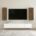 Mobili TV 2 pz Rovere Fumo 30,5x30x90 cm in Legno Multistrato