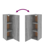 Mobili TV 2 pz Grigio Sonoma 30,5x30x90 cm in Legno Multistrato