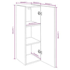 Mobili TV 2 pz Grigio Sonoma 30,5x30x90 cm in Legno Multistrato