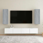 Mobili TV 2 pz Grigio Sonoma 30,5x30x90 cm in Legno Multistrato
