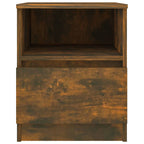 Comodino Rovere Fumo 40x40x50 cm in Legno Multistrato