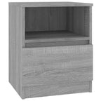 Comodino Grigio Sonoma 40x40x50 cm in Legno Multistrato