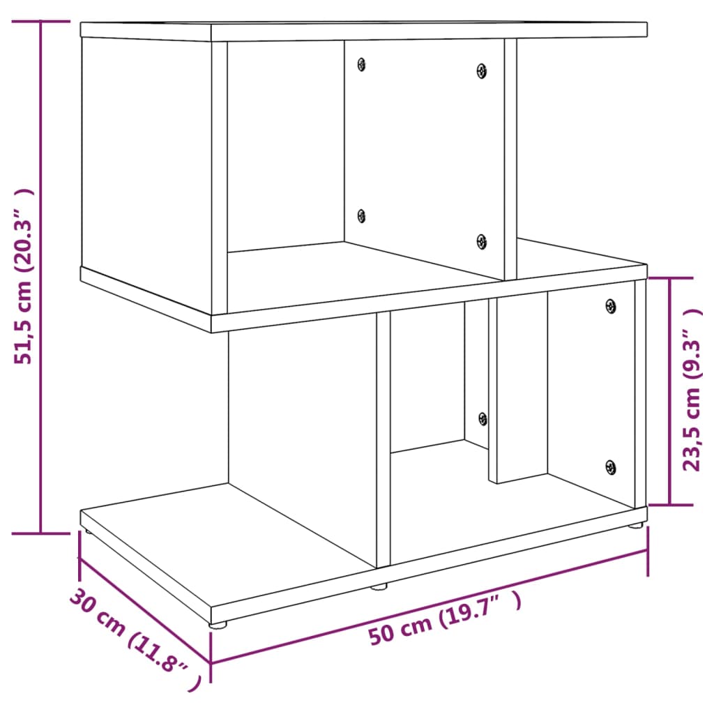 Comodini Rovere Marrone 2 pz 50x30x51,5 cm in Legno Multistrato